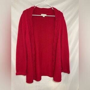 Cottagecore Coldwater Creek Women's Red Cardigan